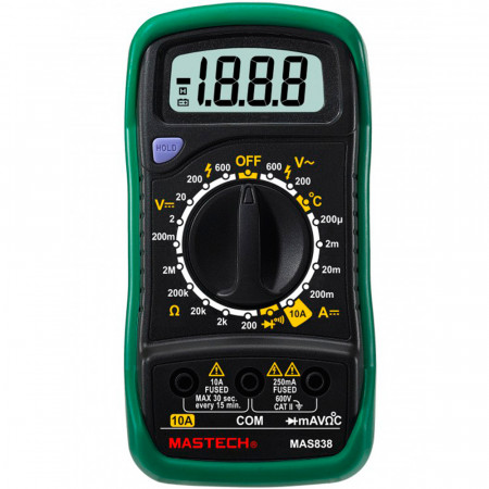 Мультиметр цифровой Mastech MAS 838 57762 КВТ